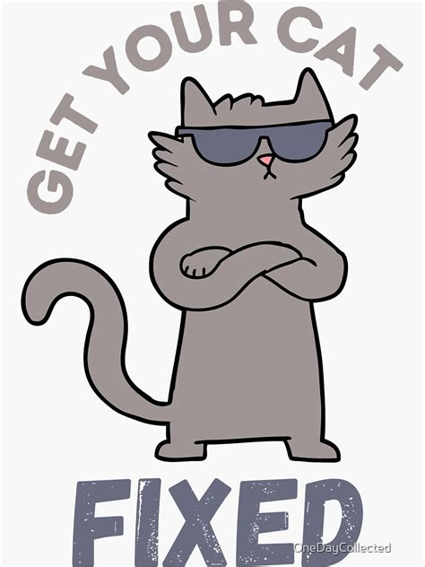 Get Your Cat Fixed Sticker For Sale By OneDayCollected Redbubble