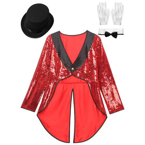 Womens Magician Costume Set Bow Collar Dress Up Role Play Magician Tailcoat Hat Ebay