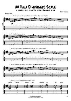 A Half Diminished Scale 4 Ways To Play By Danny Crocome Music