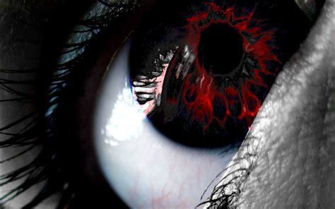 Wallpaper Black Eyes Red Blue Photo Manipulation Emotion Iris