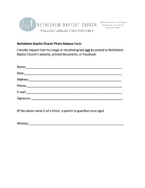 Fillable Online Bethlehembaptist Online Bethlehem Baptist Church Photo