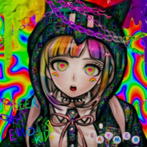 Chiaki Nanami Scenecoreᵎ Aesthetic Anime Cybergoth Anime Glitchcore