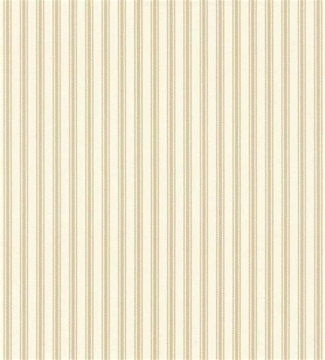 Ticking Stripe Wallpaper In Cream By Ian Mankin Jane Clayton