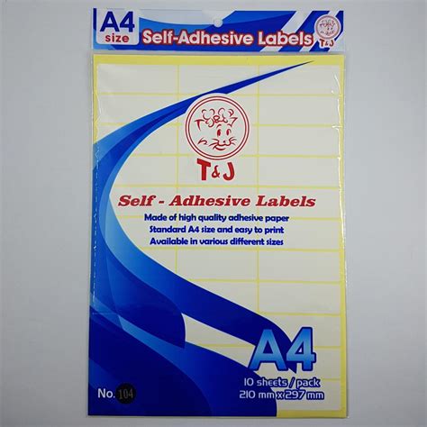 Self Adhesive Labels A No Tj Labels