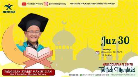 SEMAAN AL QURAN JUZ 30 TAHFIZH MUMTAZA PRIMARY BRAHMANTYO