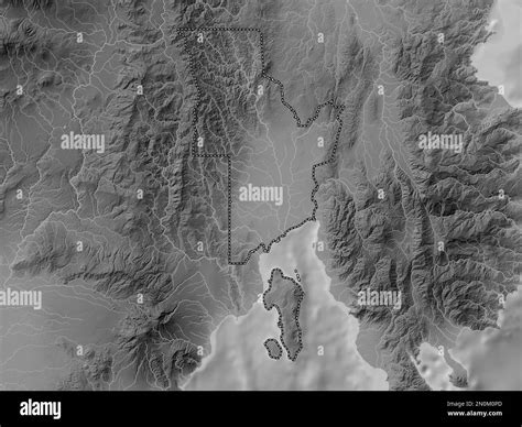 Davao Del Norte Province Of Philippines Grayscale Elevation Map With