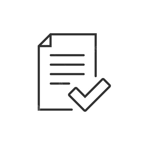 Flat Style Approved Document Icon With Check Mark Vector Attest