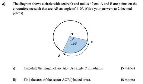 The Diagram Shows A Sector Of A Circle Radius