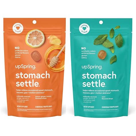 Stomach Settle Nausea Relief Drops Bundle 4 Pack 2 Each Flavor Lemo