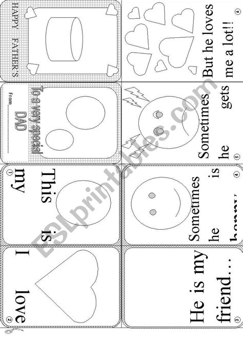 Father´s Day Mini Book Esl Worksheet By Cartuxa