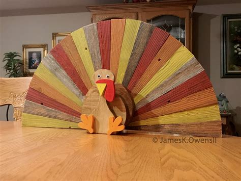 Turkey Thanksgiving Decoration Wood Turkey Made By James K Owens Ii