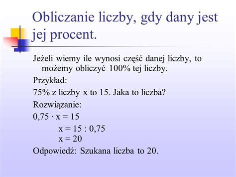 Obliczanie Jakim Procentem Jednej Liczby Jest Druga Liczba Rados Aw