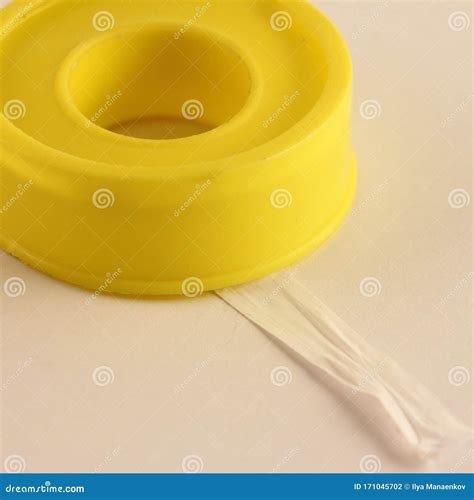 Ptfe Thread Sealing Tape For Plumbing Mounting Stock Photo Image Of