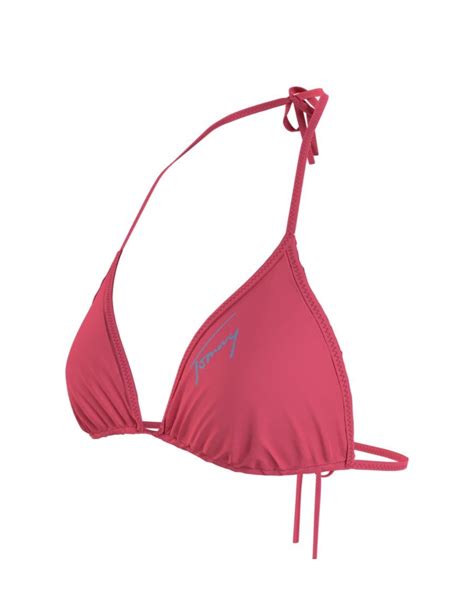 Haut De Bikini Triangle Tommy Jeans Rose Pallas Cuir