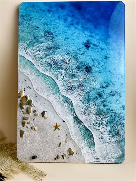 3D Seascape Painting Large Ocean Wave Resin Art Large Wall Decor