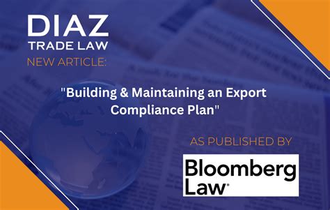 Building And Maintaining An Export Compliance Plan Customs And International Trade Law Firm