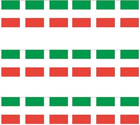 X Papieren Slinger Italie Meter Italiaanse Vlag Supporter