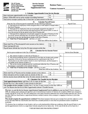 Apportionment Supplemental Form City Of Tacoma Cms Cityoftacoma