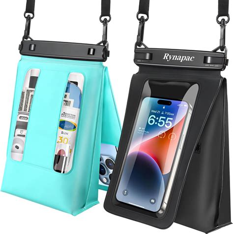 Rynapac Waterproof Phone Pouch Floating 2pack Double Space Large Waterproof Phone