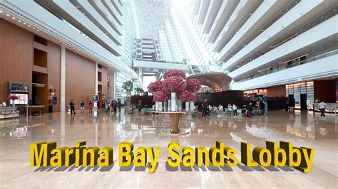 Singapore Marina Bay Sands Hotel Lobby Walk Biggest Luxury Hotel In