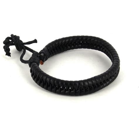 Pulsera Cuero Trenzada Negra Cravatta World