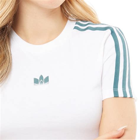 Buy Adidas Originals Womens Adicolor 3d Trefoil Slim T Shirt White