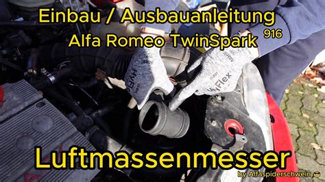 Alfa Romeo TWINSPARK Luftmassenmesser AUSBAU EINBAU Anleitung Mass