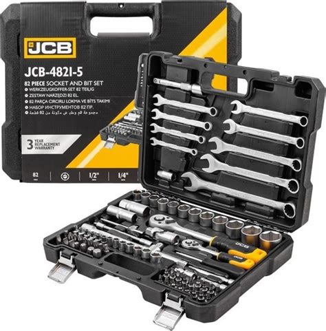 JCB Professionele 82 Delige Dopsleutel Set Met Momentsleutel Ratel