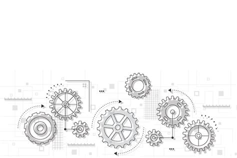 Abstrato Mecanismo De Roda De Engrenagem Fundo Tecnologia Vetor