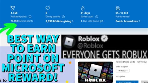 Best Way To Get Robux On Microsoft Reward Youtube