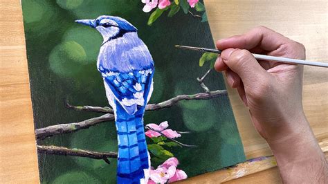 How To Paint Blue Bird Acrylic Painting Correa Art Youtube