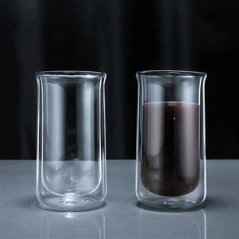 Double Wall Glass Cups Set Of 2 3oz Minimal Touch Of Modern