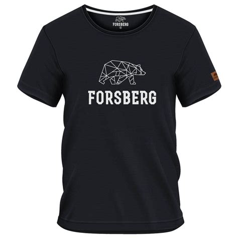 Forsberg R Nsson T Shirt Mit Brustlogo Schwarz Weiss L L