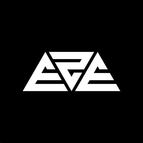 EZE triangle letter logo design with triangle shape. EZE triangle logo