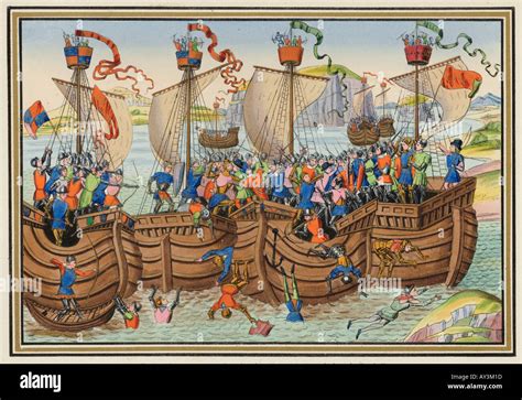 14th Century Ships Stock Photo Alamy