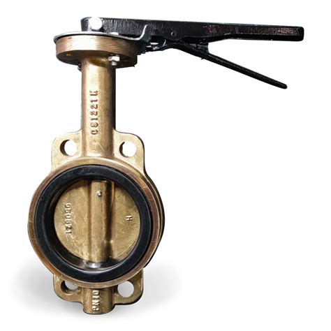 Aluminium Bronze C C Wafer Butterfly Valve For Sea Water