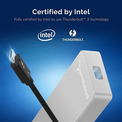 SABRENT Thunderbolt 3 Certified M 2 NVMe SSD Tool Free Solid Aluminum