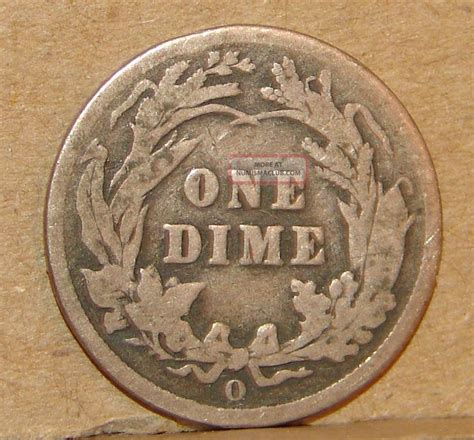 1892 O Barber Silver Dime Vg L927