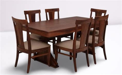 Ganpati Arts Solid Sheesham Wood Rectangle 6 Seater MR Dining Table