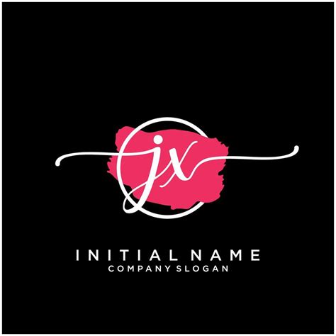 Inicial Jx Femenino Logo Colecciones Modelo Escritura Logo De Inicial