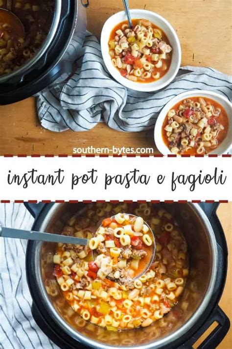 Instant Pot Pasta E Fagioli Southern Bytes