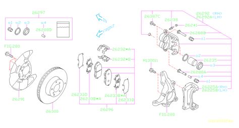 2019 Subaru Crosstrek Limited W EyeSight Disc Brake Caliper Bracket