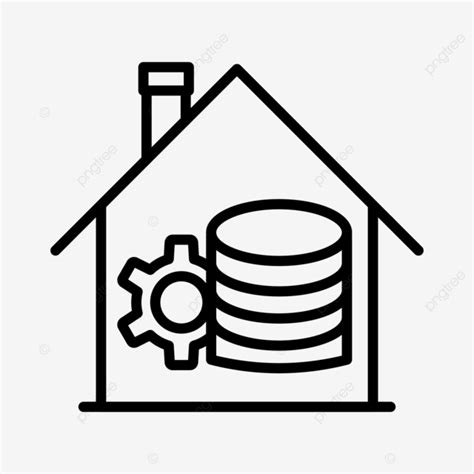 Data Warehouse Line Icon Vector Computer Data Science Png And Vector