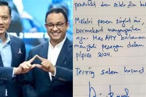 Anies Baswedan Bingung Surat Tulisan Tangan Untuk Minta Ahy Jadi Calon