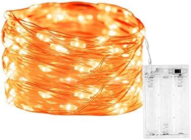 BOLWEO Orange Fairy Lights 3M 30LED Halloween Lights Waterproof With