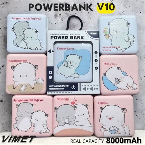 Jual Powerbank Karakter Lucu Vimet 8000mAh With Dual Usb Port