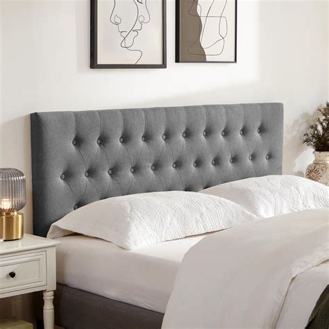 amazoncom huatean home tufted upholstered headboard full size solid