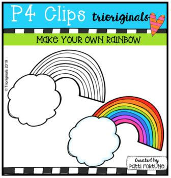 P Make Your Own Rainbow P Clips Trioriginals Rainbow Clip Art