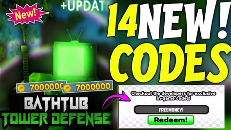 Hurry Up ⚡ Bathtub Tower Defense Codes March 2024 Roblox Bathtub Tower Defense Codes 2024