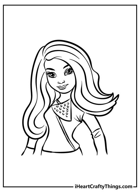 Disney Descendants Mal Coloring Pages To Print Descendants Coloring